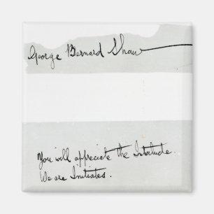 Ondertekening van George Bernard Shaw Magneet