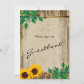 Ondertekening van het Guest Book - Rustic Barn Woo (Voorkant)