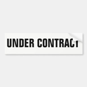 Ondertekening van onroerend goed onder contract bumpersticker
