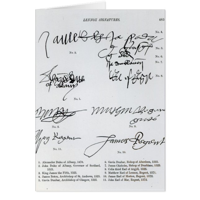 Ondertekeningen van de 15e en 16e eeuw in het Scho (Voorkant)