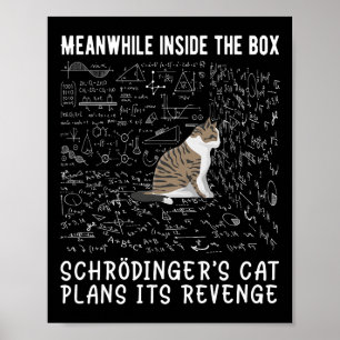 Ondertussen plant de kat Schrödingers het in de do Poster