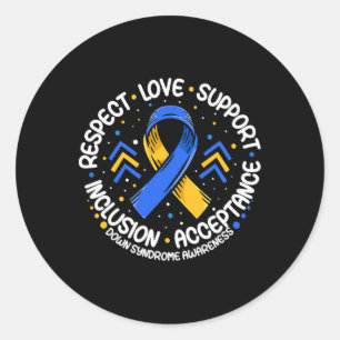 Onderverdeling Syndrome Respect Onderverdeling Syn Ronde Sticker
