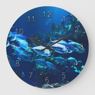 Onderwater 8 Wandklokken & Nummeropties Grote Klok
