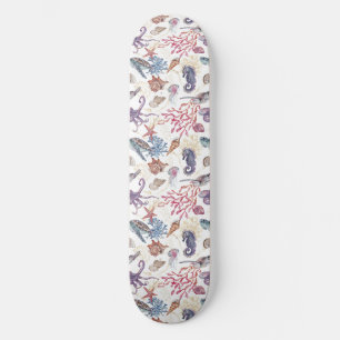 Onderwater Aquarel Compositie Serie Ontwerp 1 Skateboard