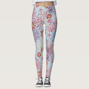 Onderwater Aquarel Compositie Serie Ontwerp 3 Leggings