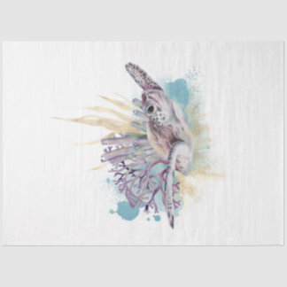 Onderwater Aquarel Serie Ontwerp 5 Tissuepapier