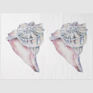 Onderwater Aquarel ZeeSchelp Serie Ontwerp 14 Tissuepapier