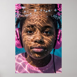 Onderwater Autistisch Meisje Sensorische Reis Bewu Poster