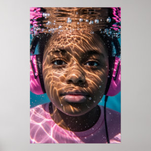 Onderwater Autistisch Meisje Sensorische Reis Bewu Poster