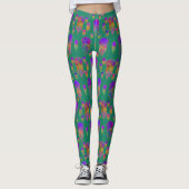 Onderwater Dancing Rainbows Zee Groen Leggings (Voorkant)