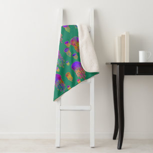 Onderwater Dancing Rainbows Zee Groen Sherpa Deken
