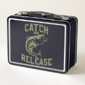 Onderwater Delight Metalen Lunchbox - Fish Design (Achterkant)