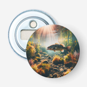 Onderwater grote mondbas button flesopener