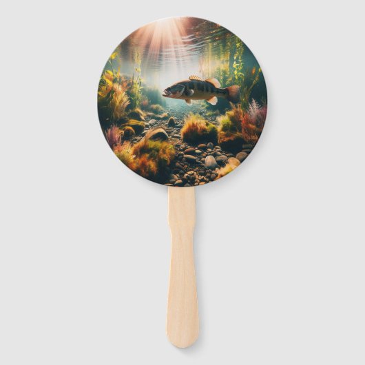 Onderwater grote mondbas handwaaier (Voorkant)