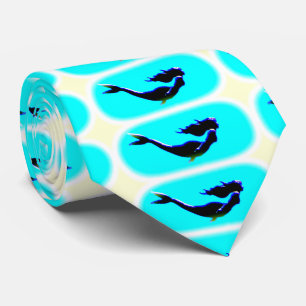 onderwater het zwemmen meerminnenblauw stropdas