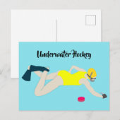 Onderwater Hockey Briefkaart (Voorkant / Achterkant)