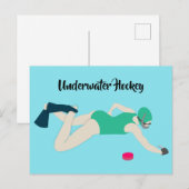 Onderwater Hockey Briefkaart (Voorkant / Achterkant)