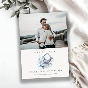 Onderwater krab Koraal Foto slaat de datum Kaart o