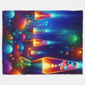 Onderwater Lava Lamp Fantasy Fleece Deken (Voorkant (Horizontaal))
