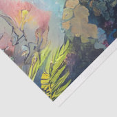 Onderwater Levendige Zee Turtle Decoupage Tissuepapier (Detail)