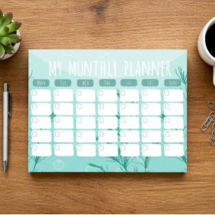 Onderwater Maandelijkse Planner Notitieblok