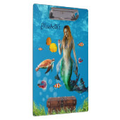 Onderwater Mermaid Treasure Hunt Fantasy Blue Klembord (Rechts)