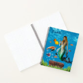 Onderwater Mermaid Treasure Hunt Fantasy Blue Notitieboek (Binnen)
