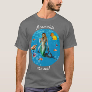 Onderwater Mermaid Treasure Hunt Fantasy Blue T-shirt