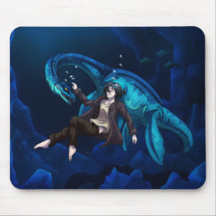 Onderwater met een Plesiosaurus Muismat