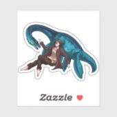 Onderwater met een Plesiosaurus Sticker (Vel)