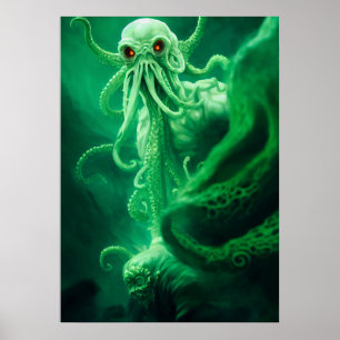 Onderwater ontmoet Cthulhu Poster
