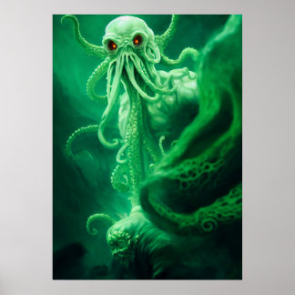 Onderwater ontmoet Cthulhu Poster