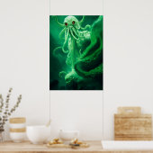 Onderwater ontmoet Cthulhu Poster (Keuken)