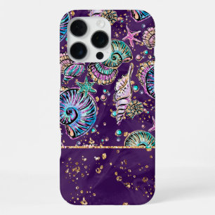 Onderwater Paarse Luxe Dark Pastel Gold Zee Life iPhone 16 Pro Max Hoesje