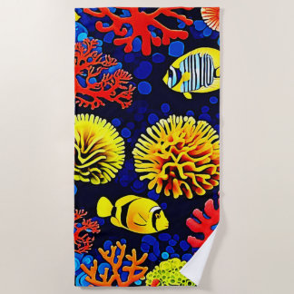 Onderwater Reef Life Bright Design Strandlaken