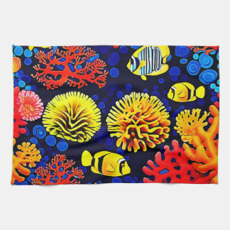Onderwater Reef Life Bright Design Theedoek