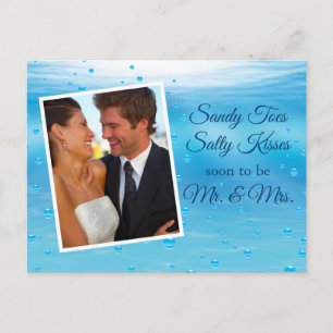 Onderwater Sandy Toes Zoute Kusjes Save the Date Briefkaart