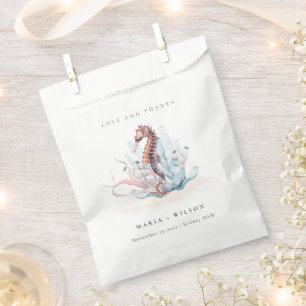 Onderwater Seahorse Seaweed Coral Wedding Bedankzakje