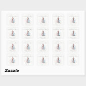Onderwater Seahorse Seaweed Coral Wedding Vierkante Sticker (Vel)