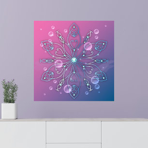 Onderwater Shiny Elegant Luxurious Royal Mandala Poster
