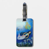 Onderwater spelen (Zeemeermin) Bagagelabel (Achterkant verticaal)