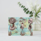 Onderwater Steampunk Flotilla Briefkaart (Staand voorkant)