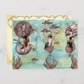 Onderwater Steampunk Flotilla Briefkaart (Voorkant / Achterkant)