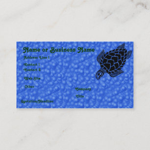 Onderwater Tribal Zee Turtle Profile Card Visitekaartje