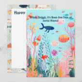 Onderwater Viering 1e Jubileum Feestdagenkaart (Voorkant / Achterkant)