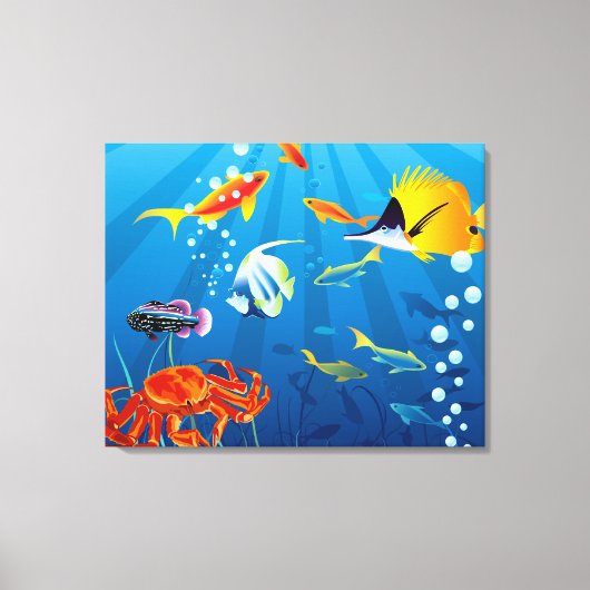 Onderwater vis Fantasy Custom Canvas Afdruk (Voorkant)