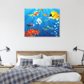 Onderwater vis Fantasy Custom Canvas Afdruk (Insitu (Slaapkamer))