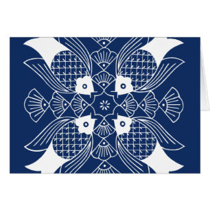 Onderwater Visontwerp met blauwe achtergrond