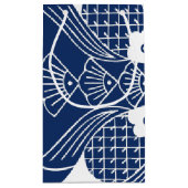 Onderwater Visontwerp met blauwe achtergrond Klein Cadeauzakje (Achterkant)