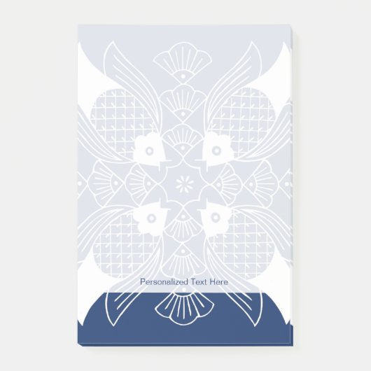 Onderwater Visontwerp met blauwe achtergrond Post-it® Notes (Voorkant)